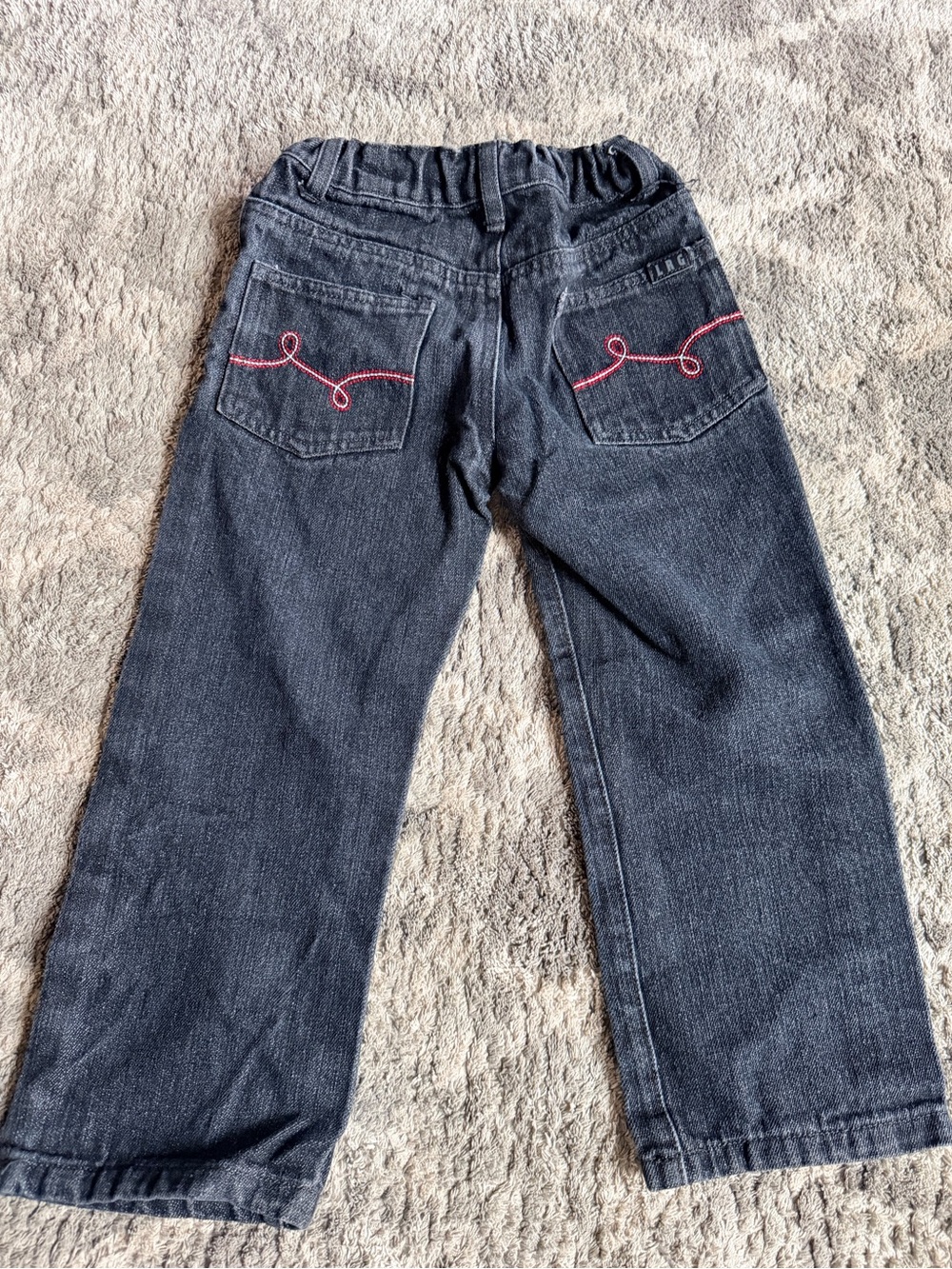 Lrg Boys Dark Jeans with Red Pocket Stitching
